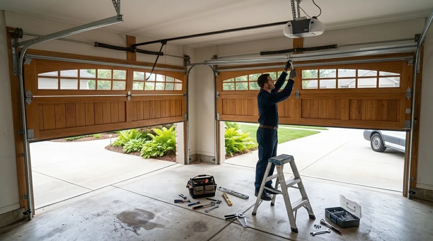 Garage door service call in Oklahoma City, OK